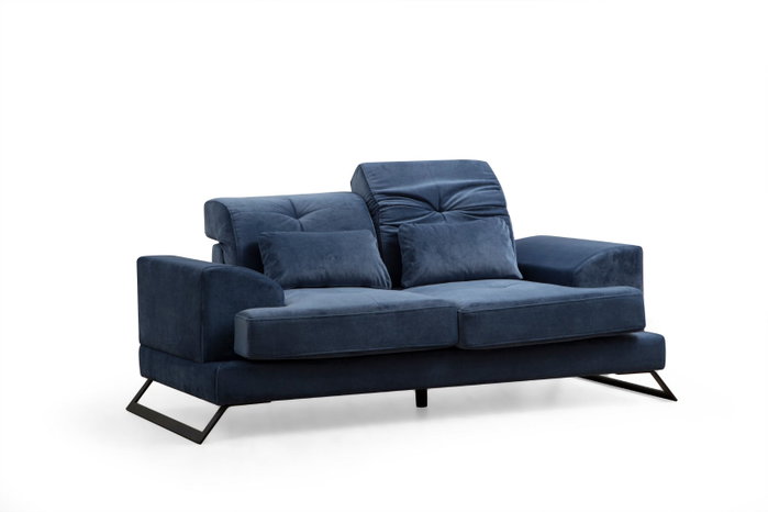 Atelier Del Sofa Sofá Frido 2 Plazas Azul Marino 185x100x92 cm Poliéster